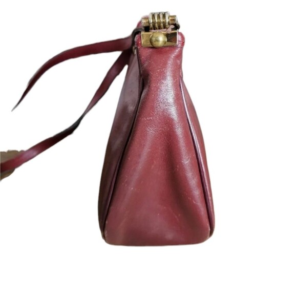 Etienne Aigner Vintage Burgundy Leather Shoulder Bag Purse Minimalist Classic - Picture 4 of 10